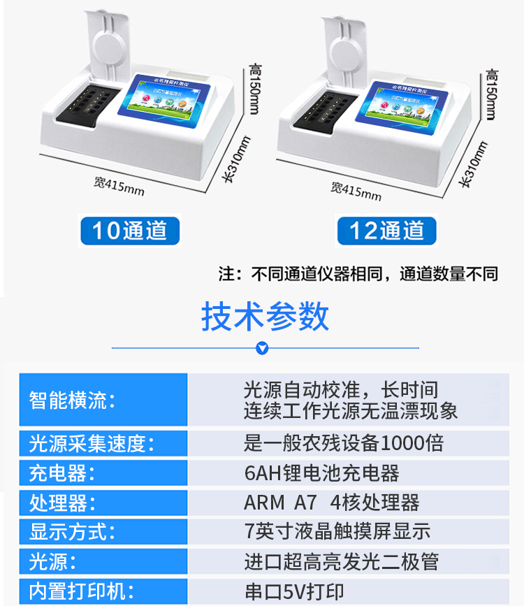 農殘檢測設備參數